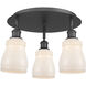 Ellery 3 Light 16.5 inch Matte Black Flush Mount Ceiling Light in White