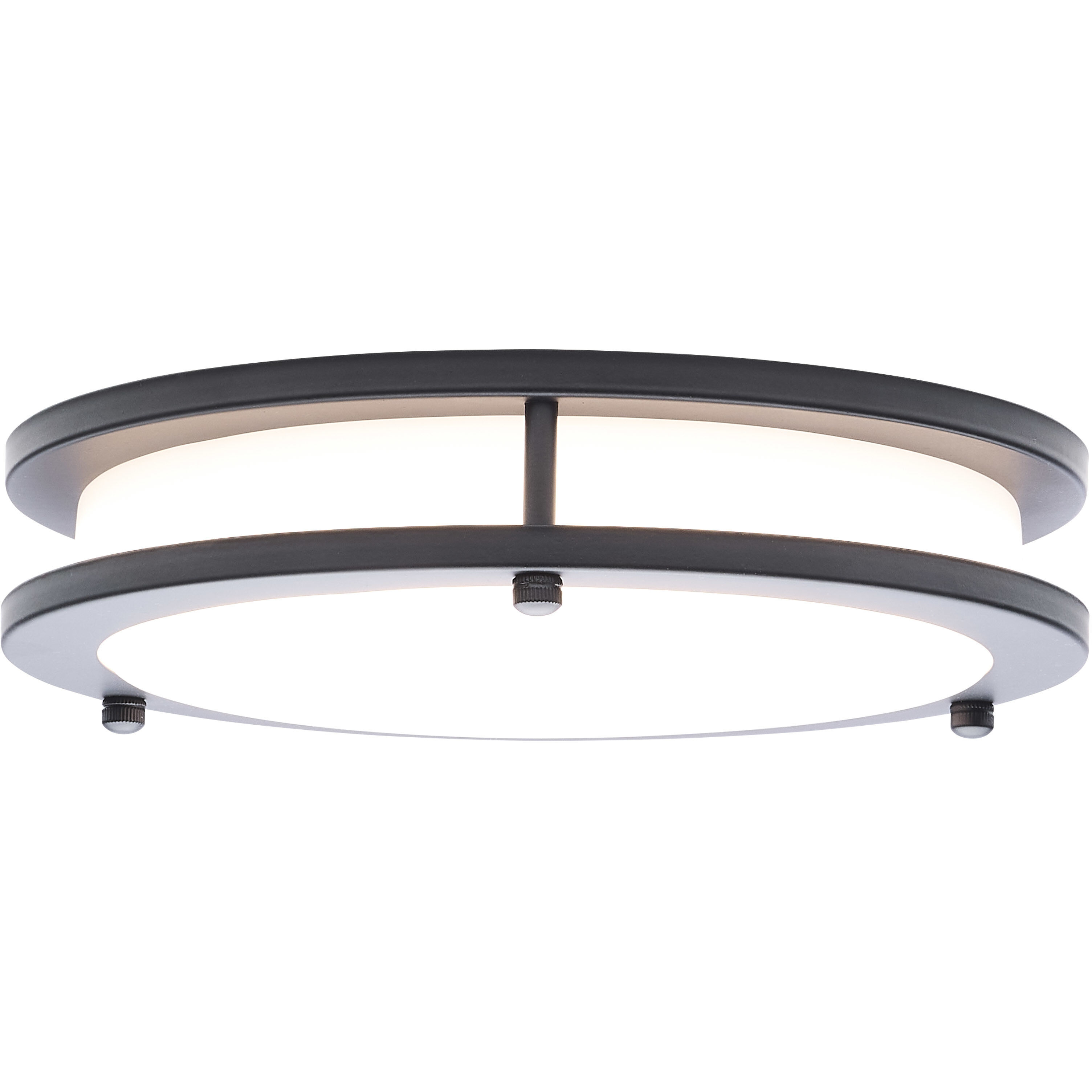 Glamour LED 9.84 inch Black Flush Mount Ceiling Light