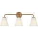 Senda 3 Light 26 inch Satin Brass Bath Vanity Wall Light