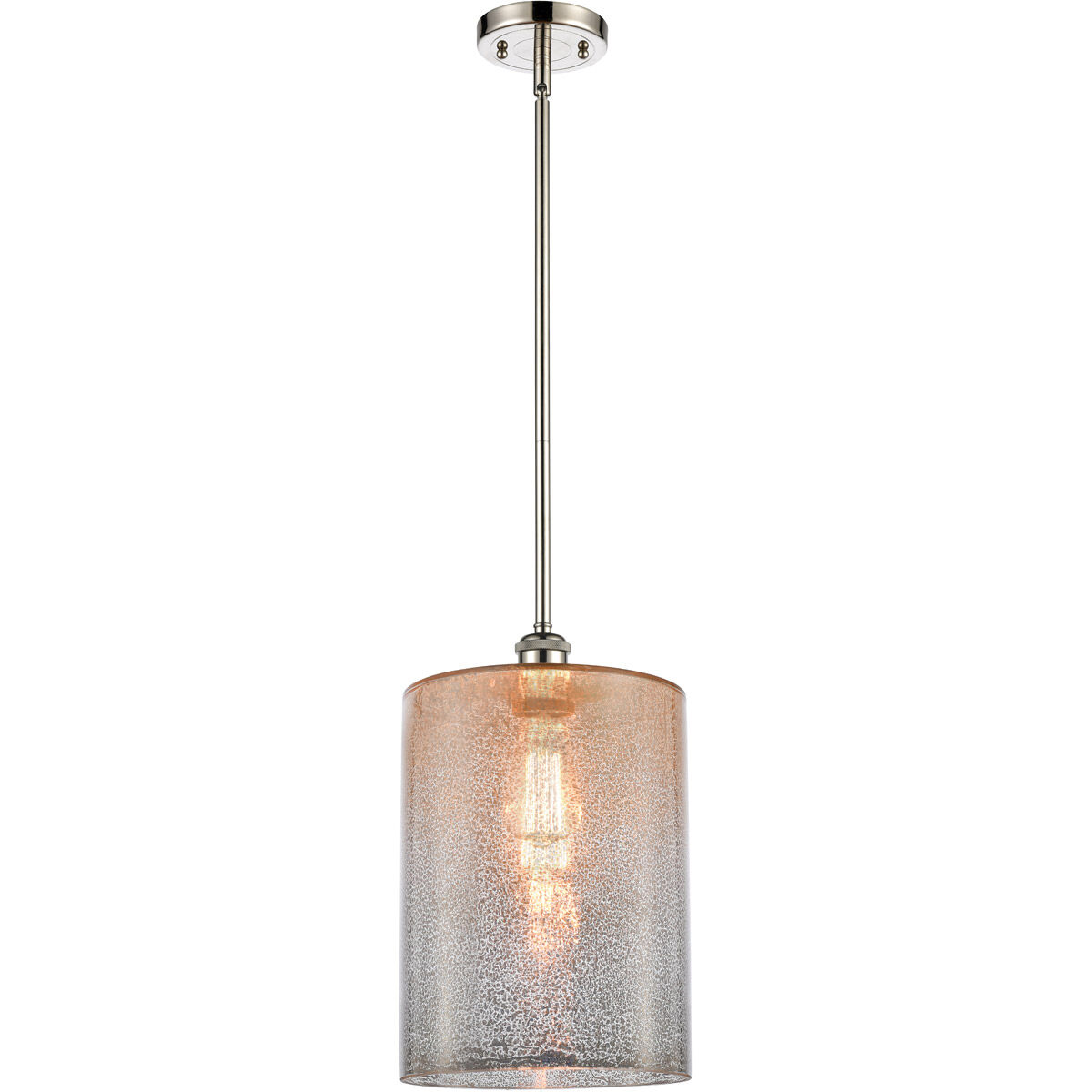 Ballston Large Cobbleskill 1 Light 9 inch Polished Nickel Pendant Ceiling Light in Mercury Glass, Ballston