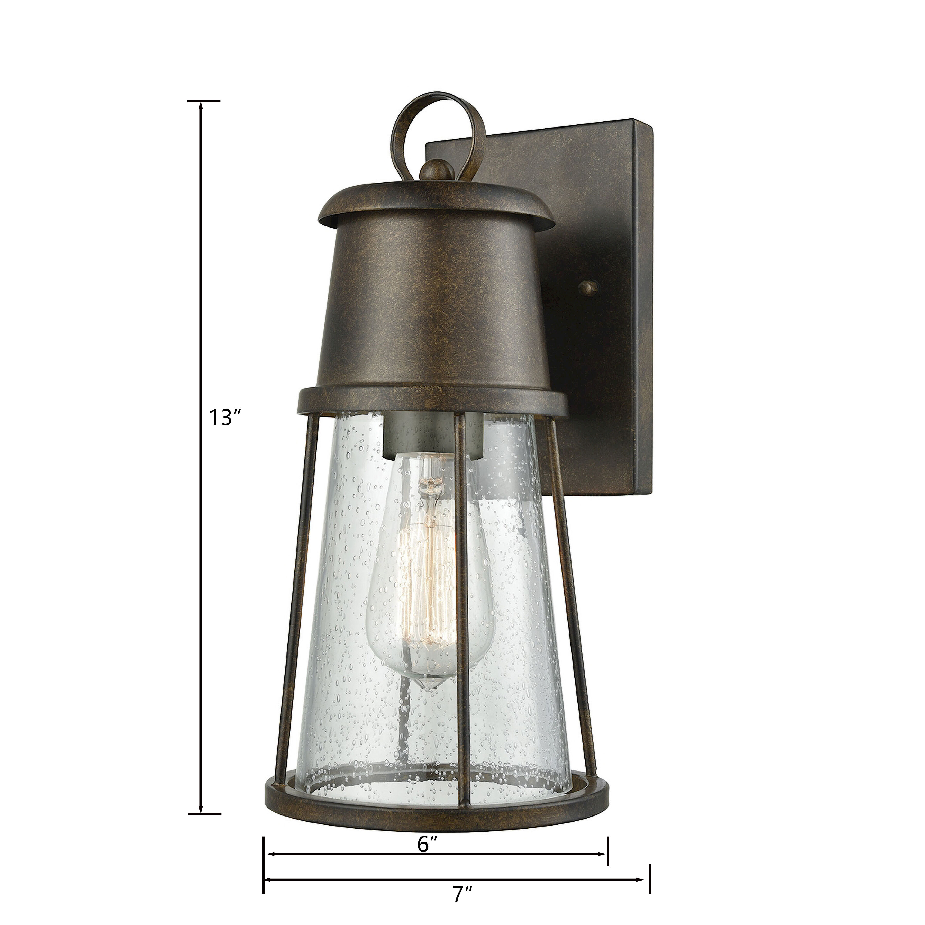 Crowley 1 Light 13 inch Hazelnut Bronze Outdoor Wall Sconce