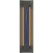 Gallery 3 Light 7.1 inch Natural Iron ADA Sconce Wall Light in Blue