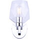 Lenci 1 Light 7 inch Chrome Vanity Light Wall Light