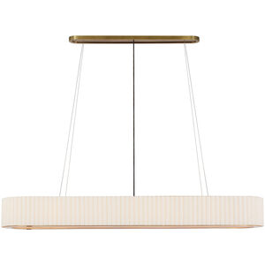 Ian K. Fowler Palati LED 72 inch Hand-Rubbed Antique Brass Linear Chandelier Ceiling Light, Extra Large