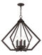 Prism 6 Light 26 inch Bronze Chandelier Ceiling Light