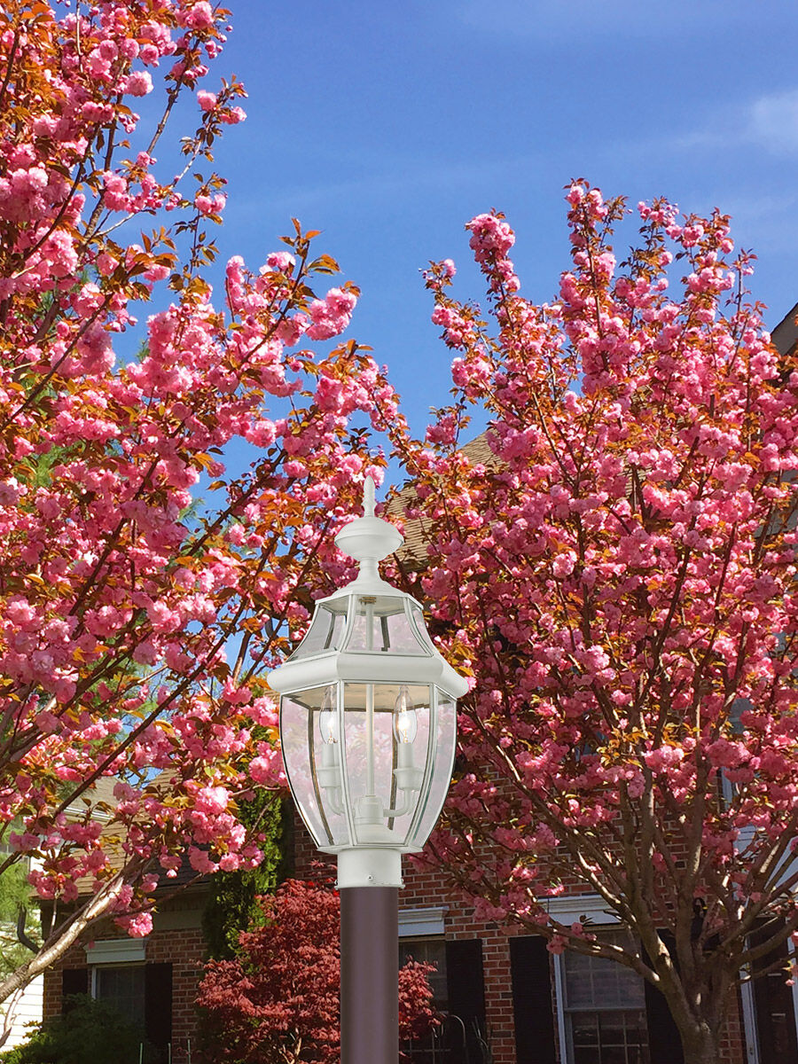 Monterey 2 Light 22 inch White Outdoor Post Top Lantern