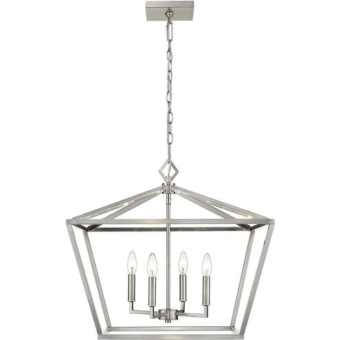 Corona 4 Light 23 inch Satin Nickel Pendant Ceiling Light