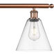 Ballston Ballston Cone LED 48 inch Antique Copper Island Light Ceiling Light in Clear Glass