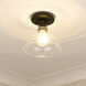 Yep Carver 1 Light 7.5 inch Matte Black Flush Mount Ceiling Light in Clear Glass