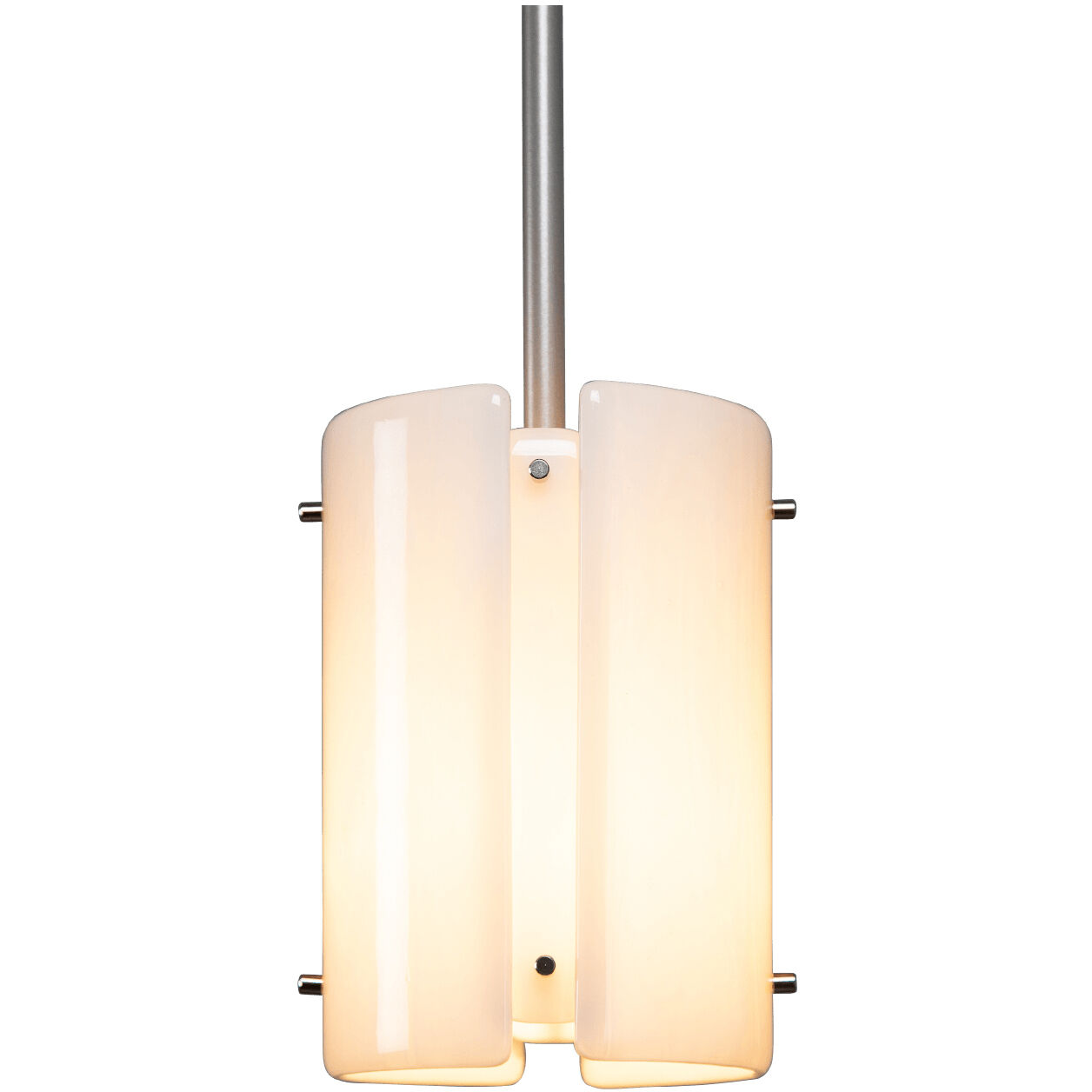 Textured Glass 1 Light 5.7 inch Classic Silver Pendant Ceiling Light in Adjustable Cord, Frosted Granite