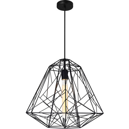 Bagheera 1 Light 20 inch Black Down Pendant Ceiling Light
