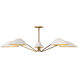 Alora Mood Oscar 5 Light 46 inch Aged Gold and White Pendant Ceiling Light