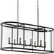 Argand 8 Light 44 inch Antique Black Chandelier Ceiling Light