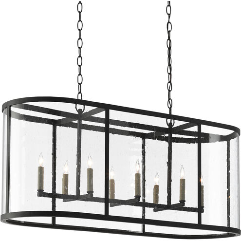 Argand 8 Light 44 inch Antique Black Chandelier Ceiling Light