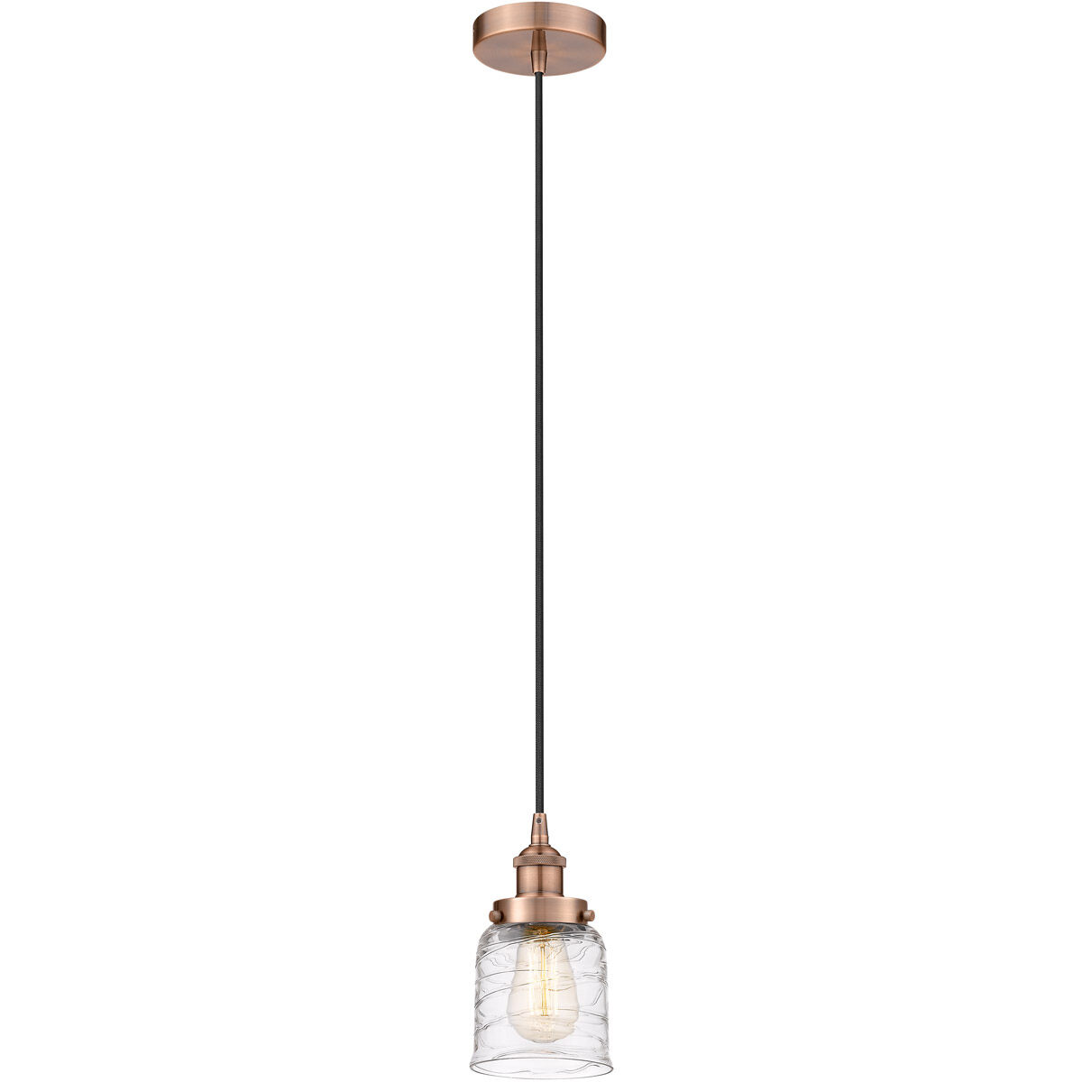 Edison Bell LED 5 inch Antique Copper Mini Pendant Ceiling Light