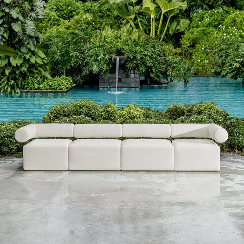 Bolster Back Java Black and Oyster White Outdoor Corner Sofa