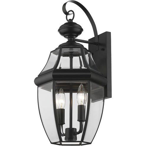 Westover 2 Light 20.25 inch Black Outdoor Wall Light