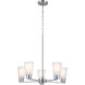 Stamos 5 Light Brushed Nickel Chandelier Ceiling Light, Medium, 1 Tier