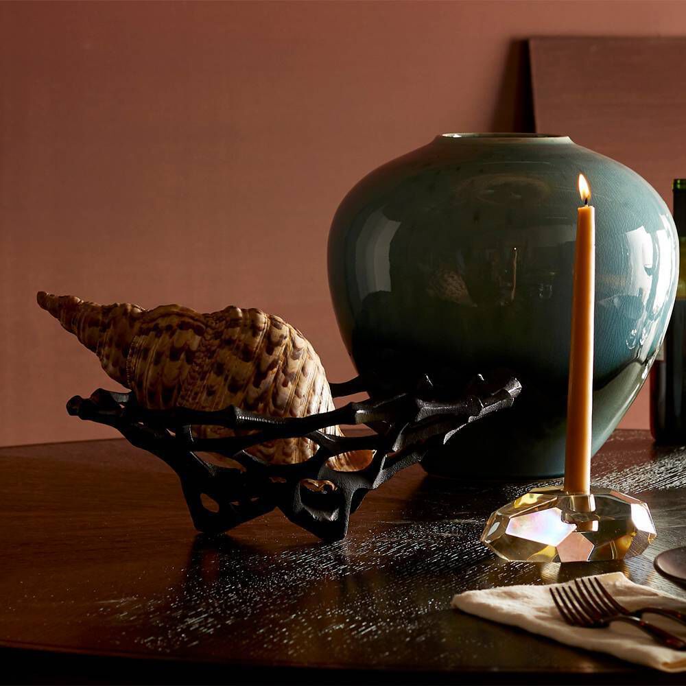 Violet 8 X 5 inch Candleholders, Set of 3