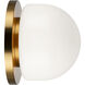 Pizzazz LED 8.63 inch Aged Gold Brass Wall Sconce Wall Light