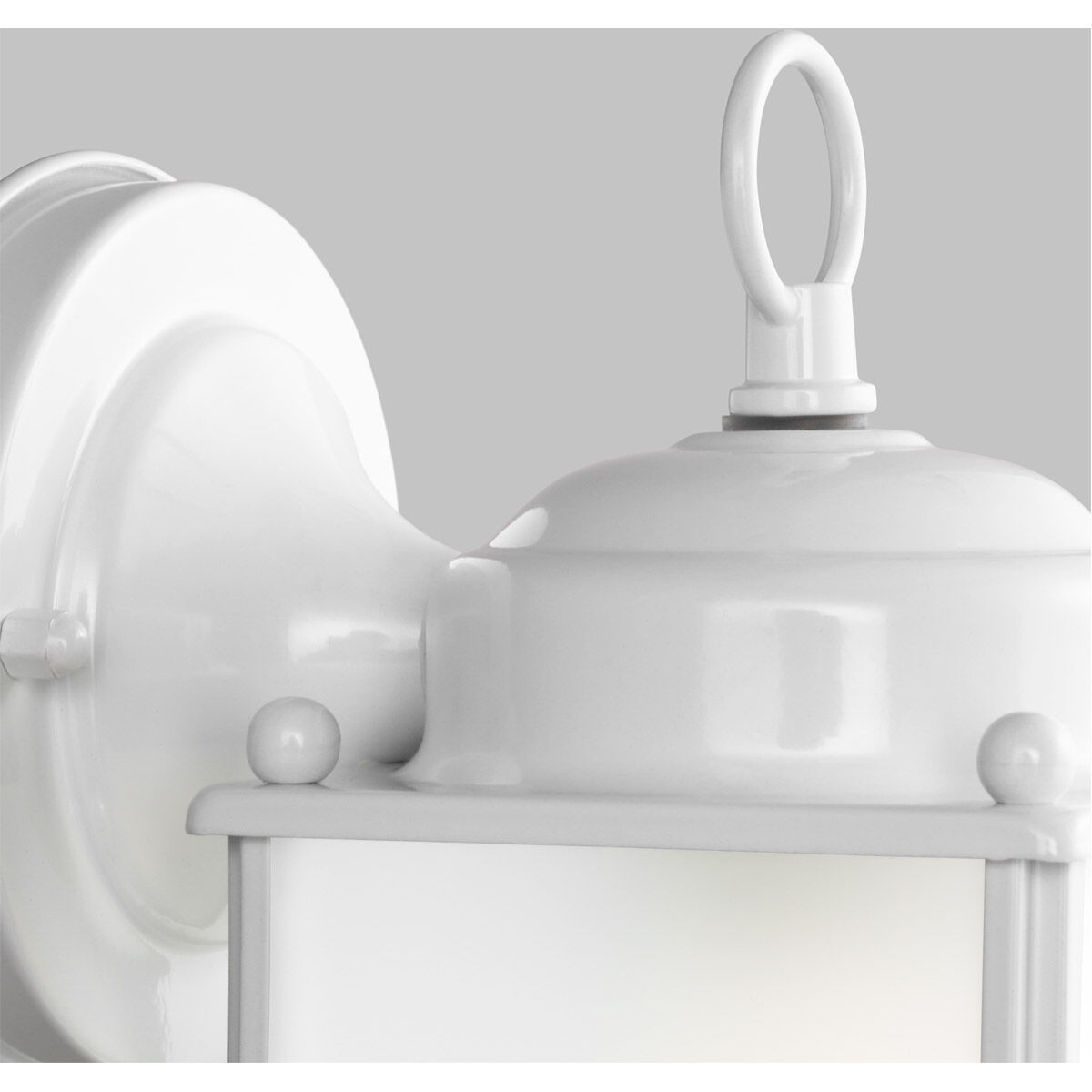 New Castle 1 Light 10.25 inch White Outdoor Wall Lantern, Large