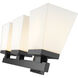 Astor 3 Light 23 inch Matte Black Vanity Wall Light
