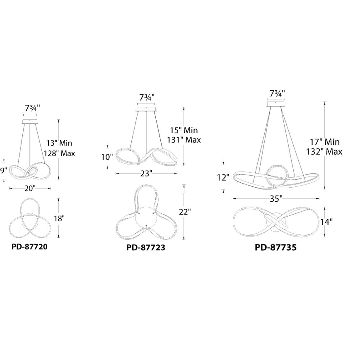 Vornado LED 18 inch Chrome Pendant Ceiling Light, dweLED