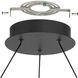 Grazia LED 36 inch Matte Black and Brushed Gold Chandelier Ceiling Light
