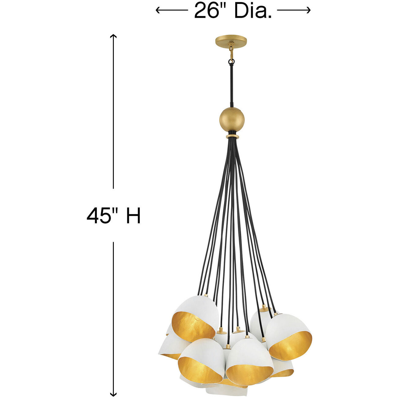 Hinkley 35906SHW Lisa McDennon Nula 15 Light 26 inch Shell