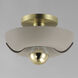 Poppy LED 11.75 inch Silver Gold with Satin Brass Flush Mount Ceiling Light in Silver Gold and Satin Brass