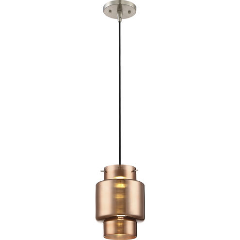 Del LED 7 inch Brushed Nickel Mini Pendant Ceiling Light