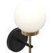 Rigsby 1 Light 7.5 inch Matte Black and Brushed Gold Wall Sconce Wall Light
