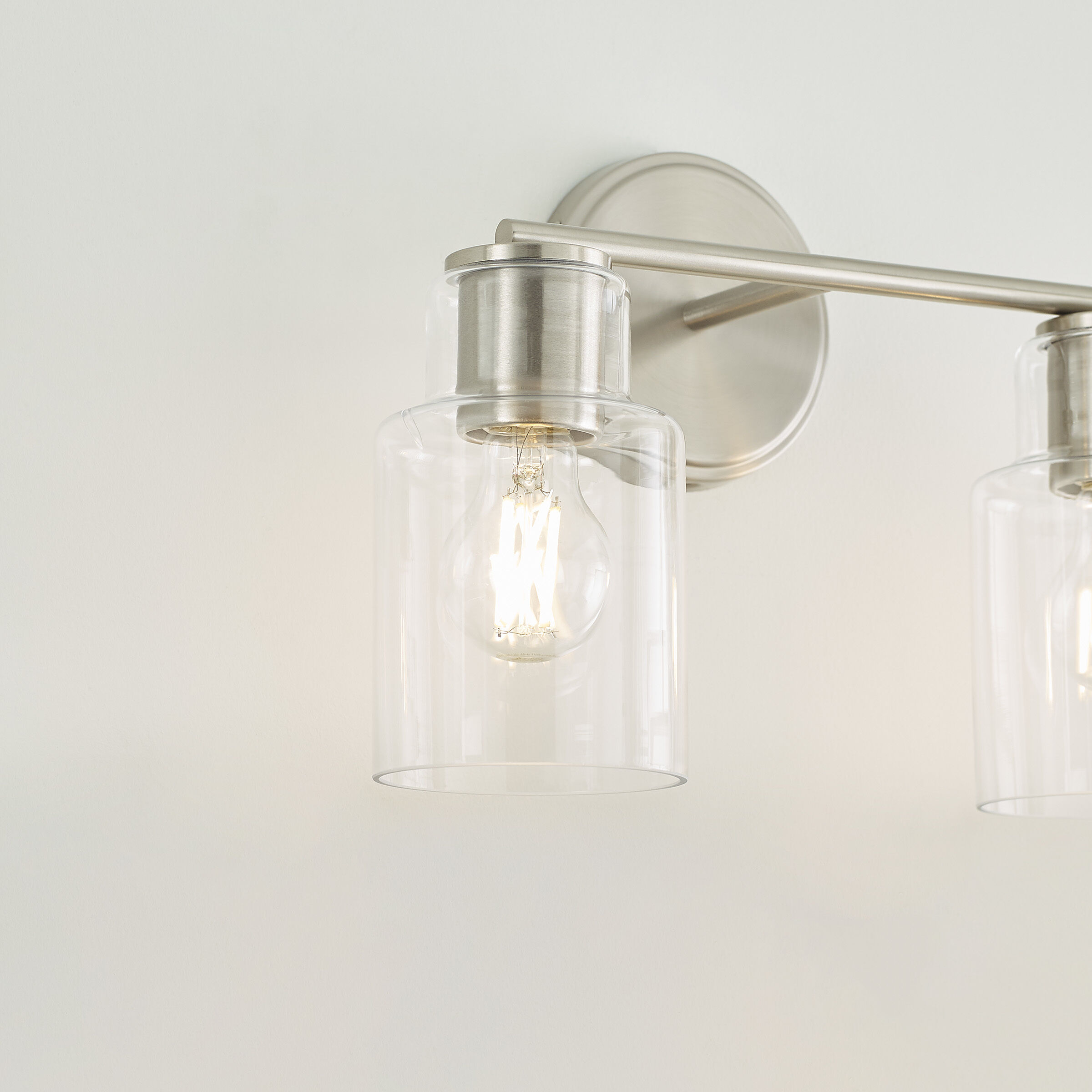 Drew & Jonathan Sayward 2 Light 14.13 inch Brushed Steel Wall Bath Fixture Wall Light