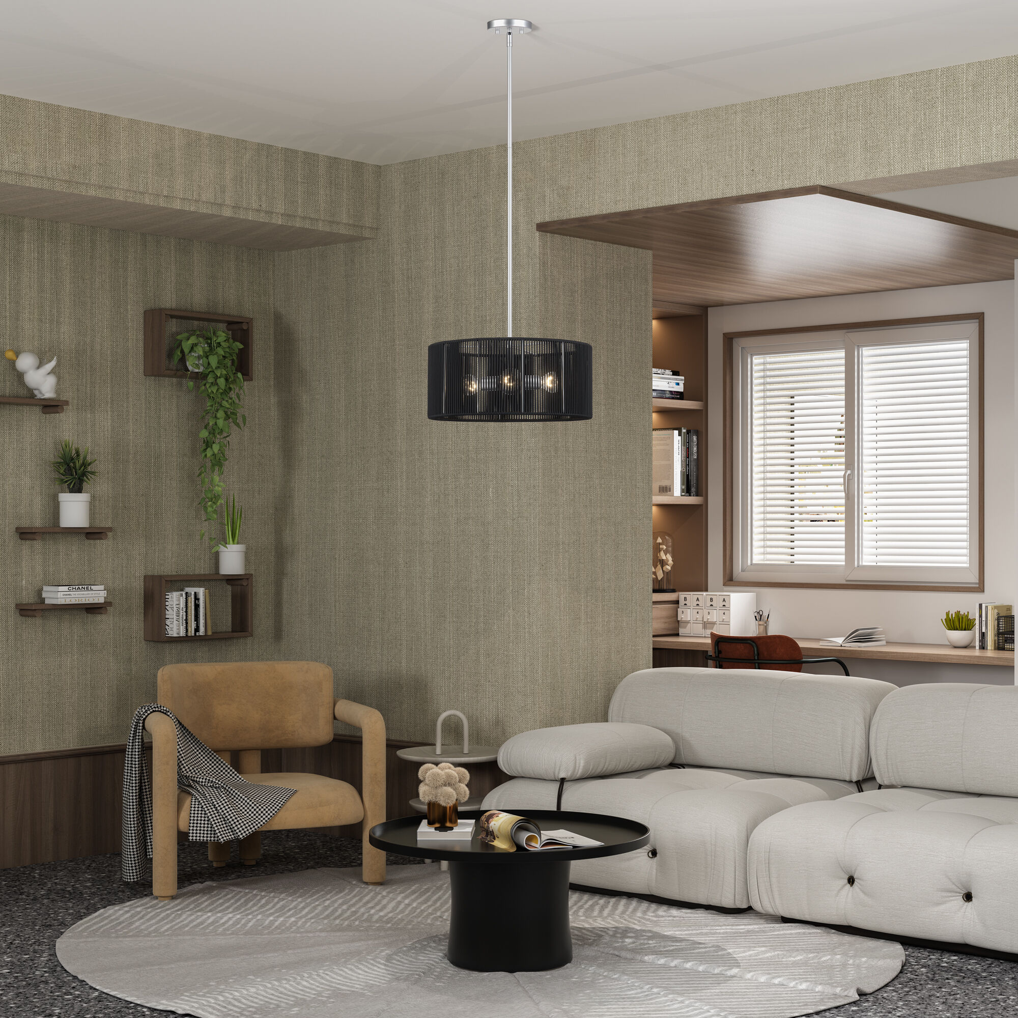 Acordia 3 Light 18 inch Painted Nickel Pendant Chandelier Ceiling Light