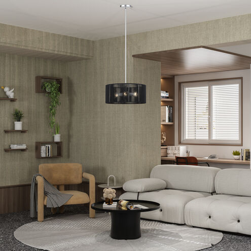 Acordia 3 Light 18 inch Painted Nickel Pendant Chandelier Ceiling Light