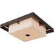 Shadow Box 4 Light 16.1 inch Coastal Bronze and Coastal Bronze Outdoor Flush Mount, Large