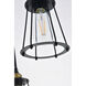 Auspice 5 Light 46 inch Brass and Black Pendant Ceiling Light