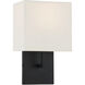 Sconces 1 Light 7 inch Coal Wall Mount Wall Light in Incandescent