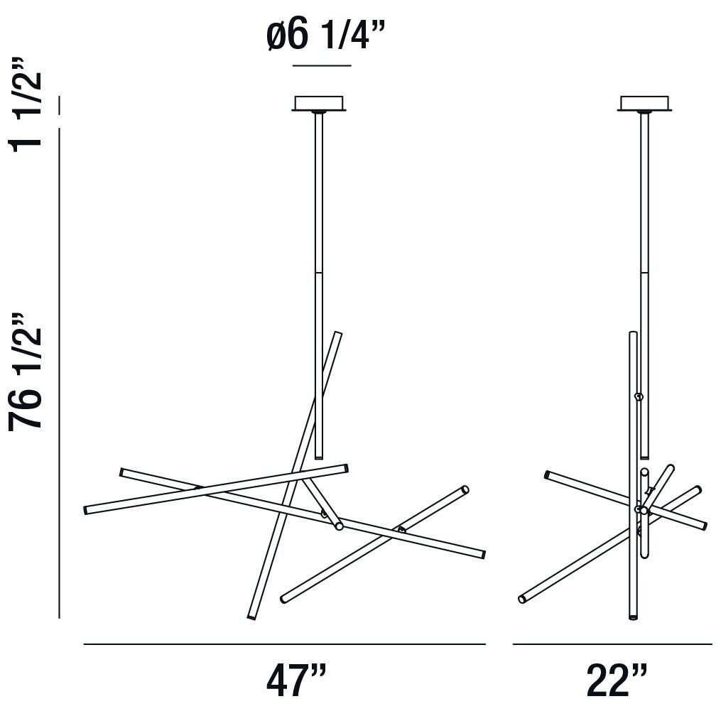 Crossroads LED 22 inch Brass Chandelier Ceiling Light
