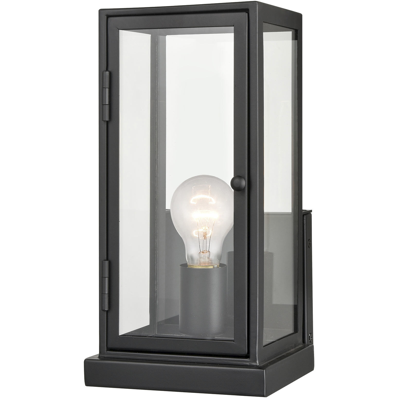 Foundation 1 Light 12 inch Matte Black Outdoor Wall Sconce