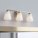 Strayhan 3 Light 22 inch Modern Gold Bathroom Vanity Light Wall Light