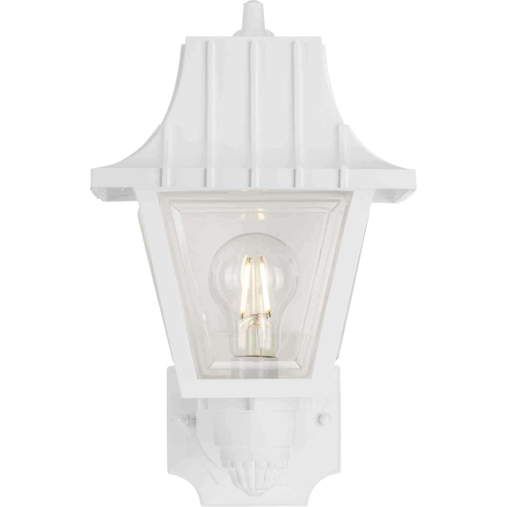 Mansard 1 Light 13 inch White Outdoor Wall Lantern