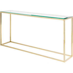Saltillo 60 X 12 inch Gold and Clear Console Table