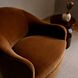 Delfino Cider and Blackened Iron Swivel Chair