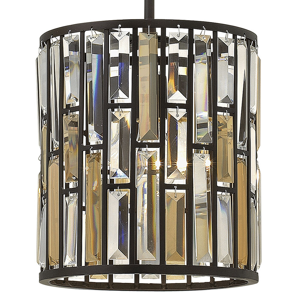 Gemma LED 10.25 inch Vintage Bronze Mini-Pendant Ceiling Light, Semi-Flush Mount