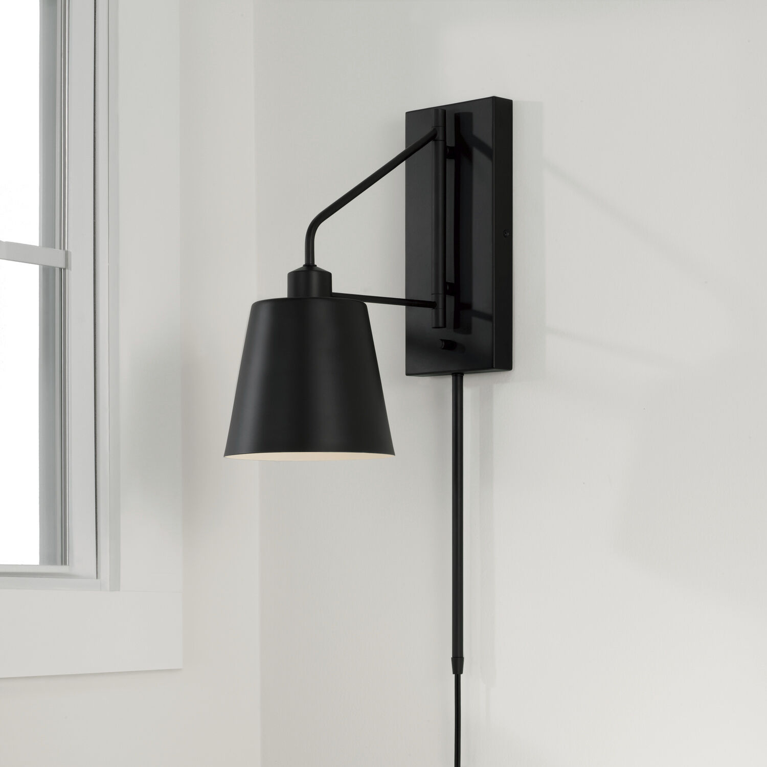 Alden 1 Light 6.75 inch Matte Black Sconce Wall Light