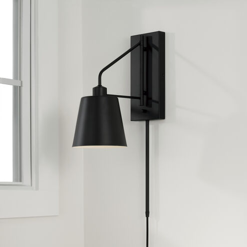 Alden 1 Light 6.75 inch Matte Black Sconce Wall Light