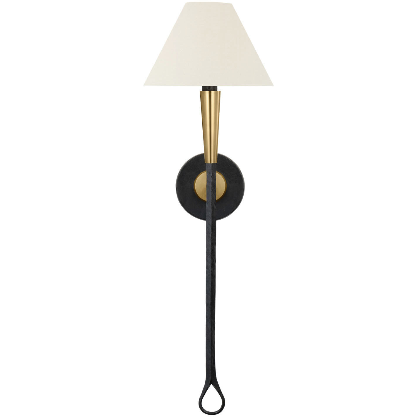 Thomas O'Brien Cavalli LED 8.5 inch Aged Iron and Hand-Rubbed Antique Brass Tail Sconce Wall Light