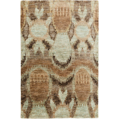 Scarborough 96 X 60 inch Khaki, Dark Green, Tan, Dark Brown, White Rug