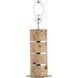 Cahill 28 inch 9 watt Natural Burl with Polished Nickel Table Lamp Portable Light